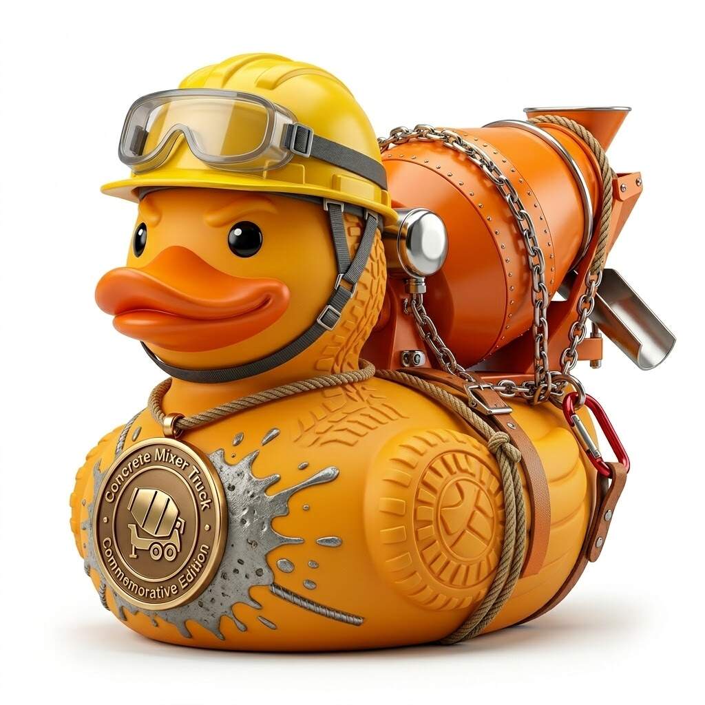 Concrete Mixer Truck Commemorative Duck