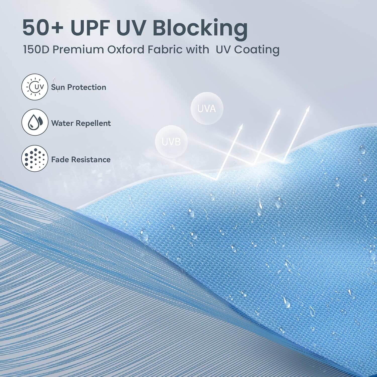 PHI VILLA Outdoor Pop up Canopy 10'x10' Tent Camping Sun Shelter-Series Party Tent, 100 Sq. Ft of Shade (Blue)