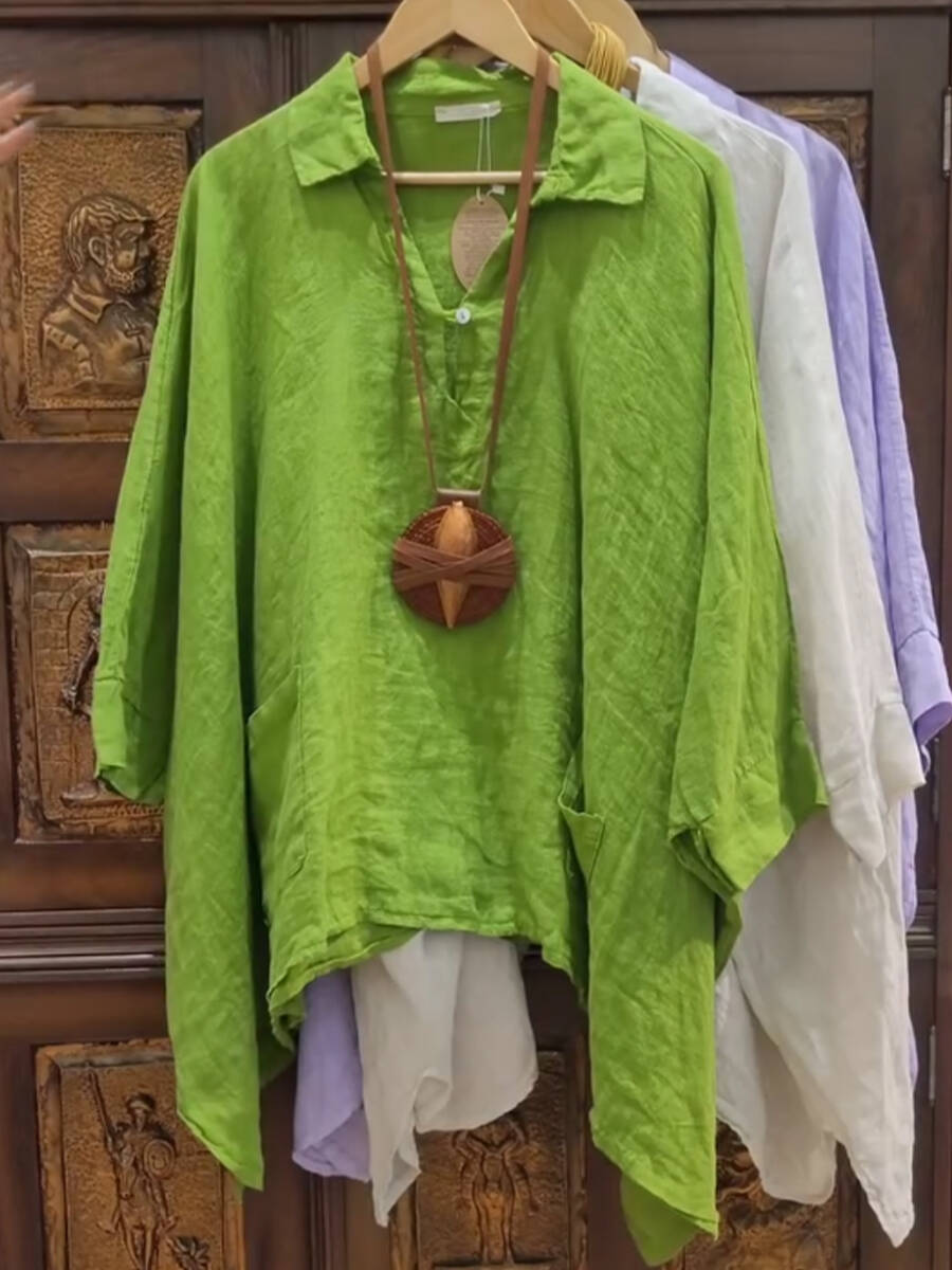 🔥Summer Arrivals🌟Women's Casual Cotton And Linen Shirt