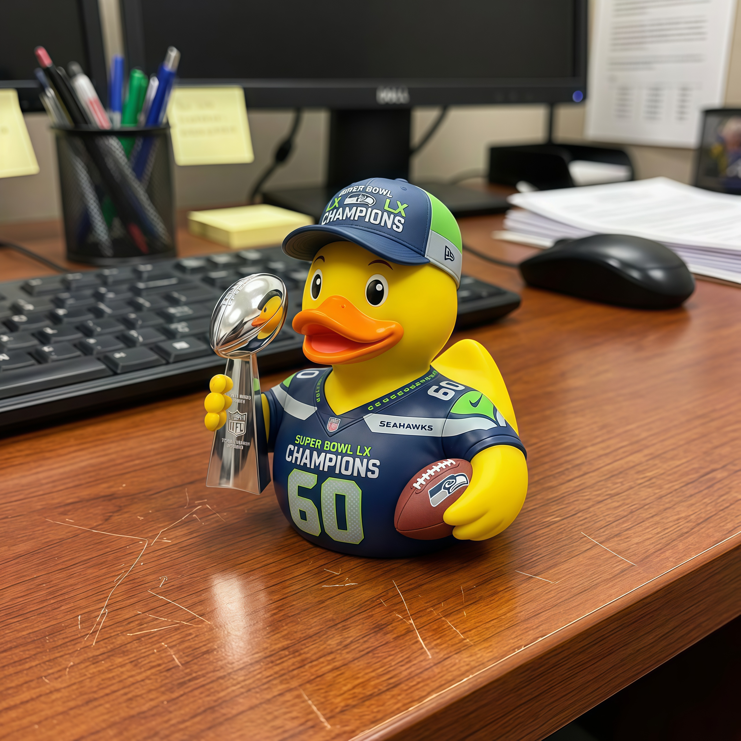 Seattle Seahawks Super Bowl LX Champions Commemorative Duck