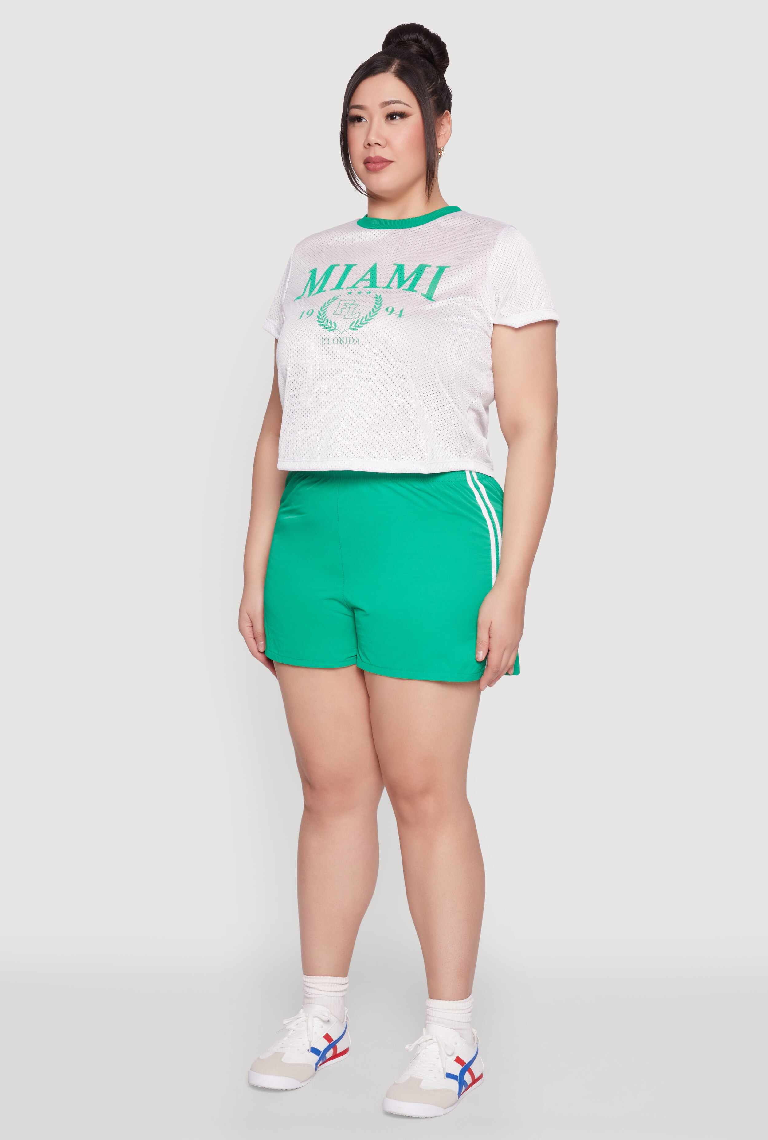 Plus Size Almost Famous Contrast Trim City Graphic Jersey