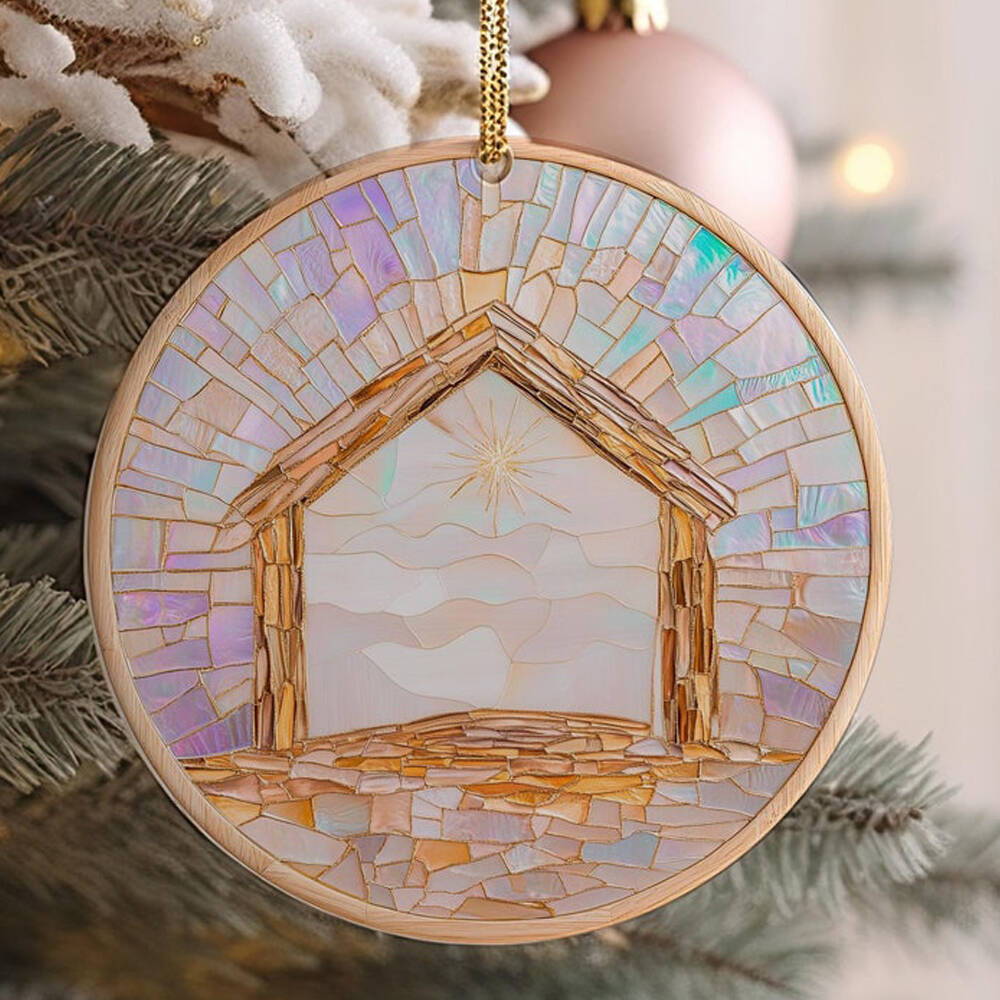 Christian Mosaic Ceramic Ornament