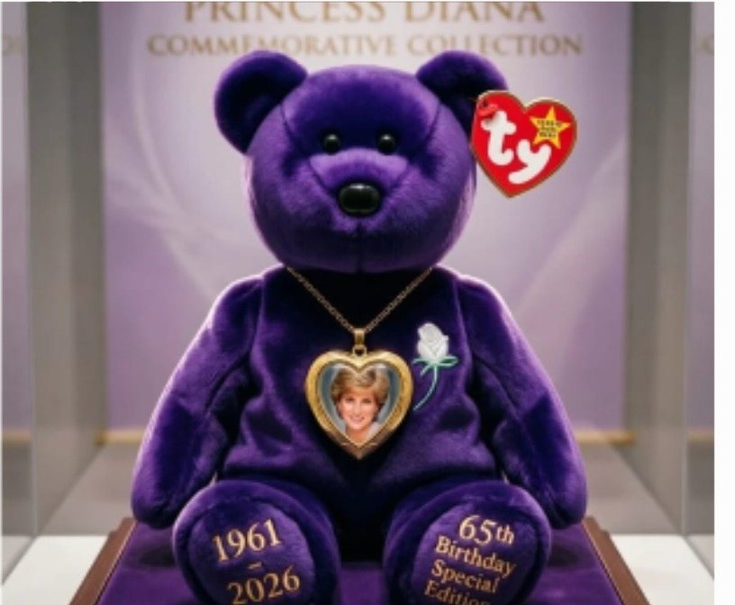 65th Anniversary  Purple Bear Doll, Valentine's Day Gift