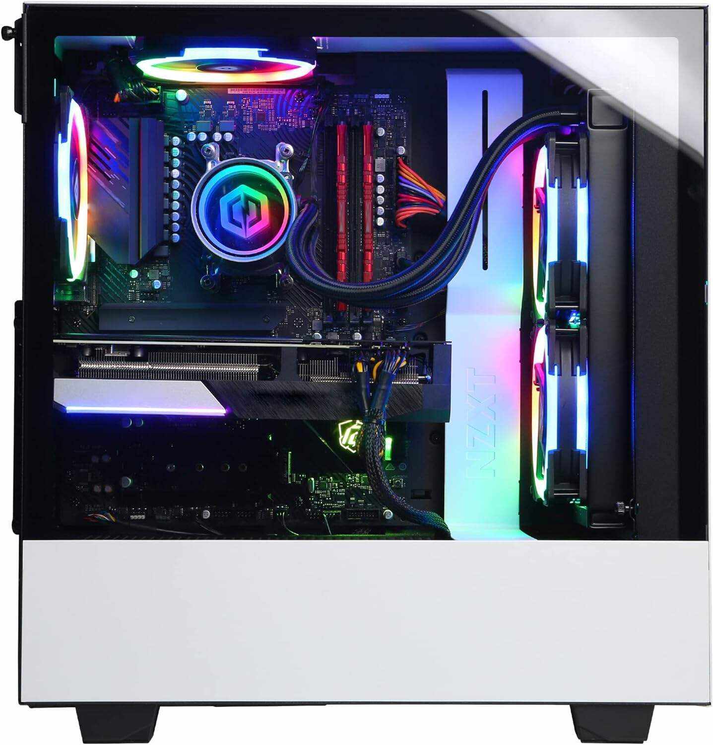 CyberpowerPC Gamer Supreme Liquid Cool Gaming PC, AMD Ryzen 9 7900X 4.7GHz, GeForce RTX 4080 16GB, 32GB DDR5, 1TB NVMe SSD, 2TB HDD, WiFi Ready & Win 11 Home (SLC8318A3), White