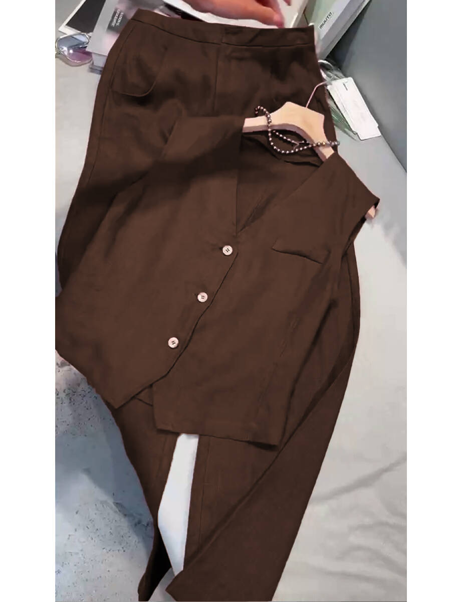 🔥Summer Arrivals🌟Women's Cotton And Linen Casual Vest and Pants Set