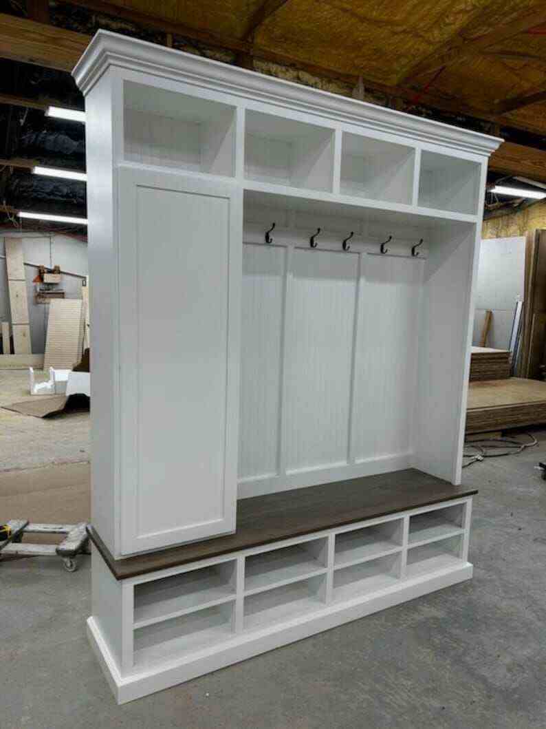 FORT MYERS 4 section hall tree with bench and coat rack