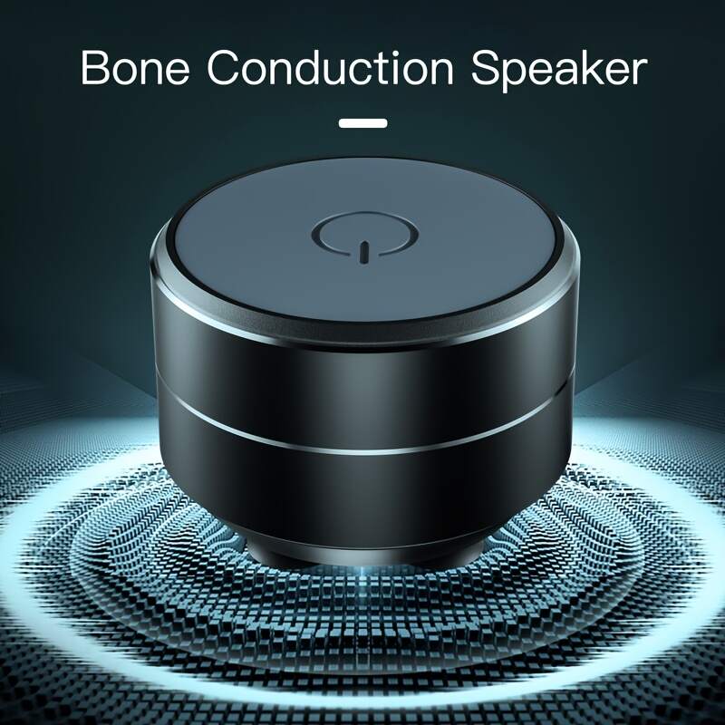 [Portable Speaker] Compact Portable Speaker | Enhanced Bass & Stereo Sound, USB-C Charging, Suction Cup Adhesive Base, Button Control, No Battery Needed for Home, Office, Travel
