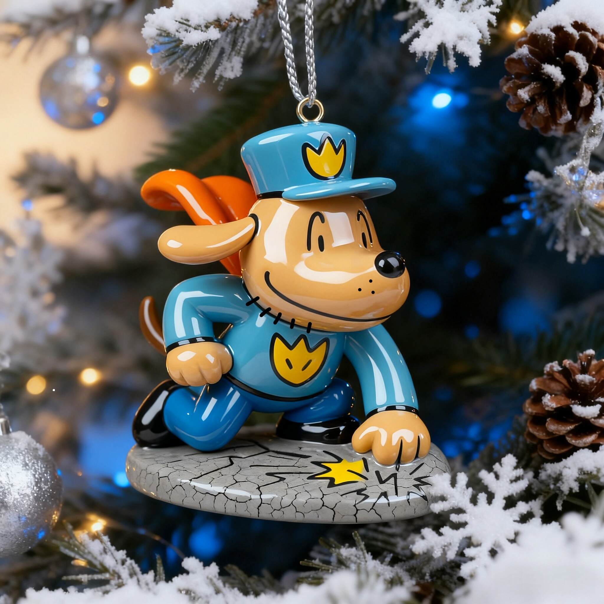 Dog Man Holiday Hero Ornamen