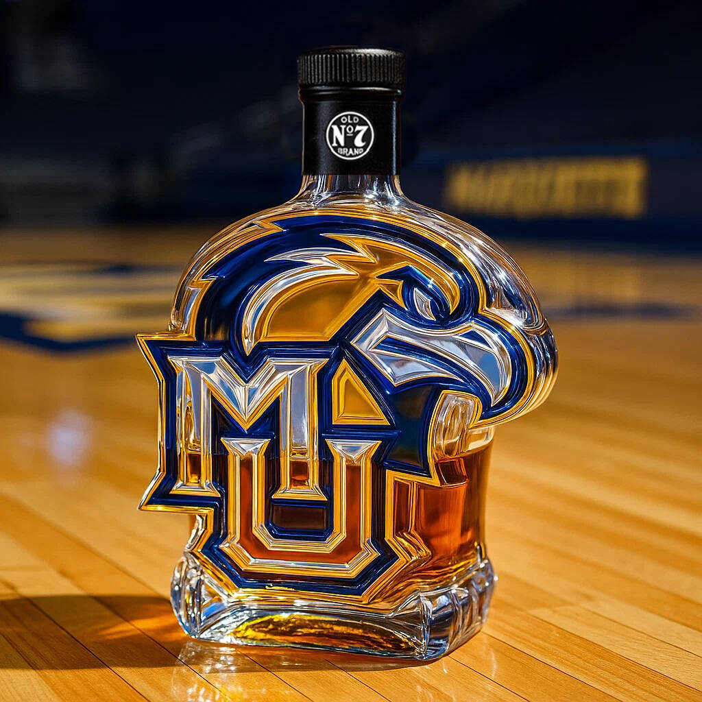 Marquette University Golden Eagles Whiskey Bottle