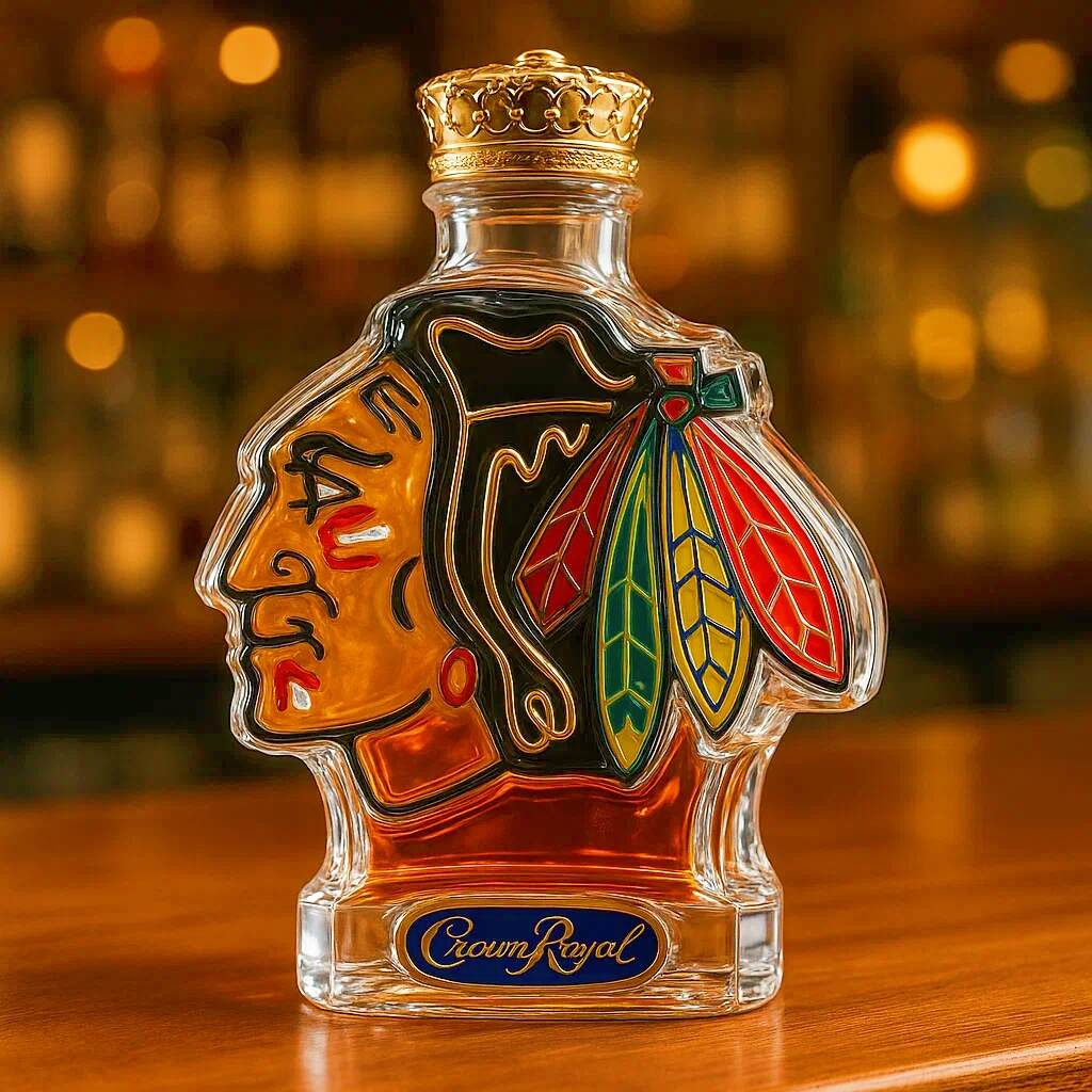 Chicago Blackhawks Whisky Bottle
