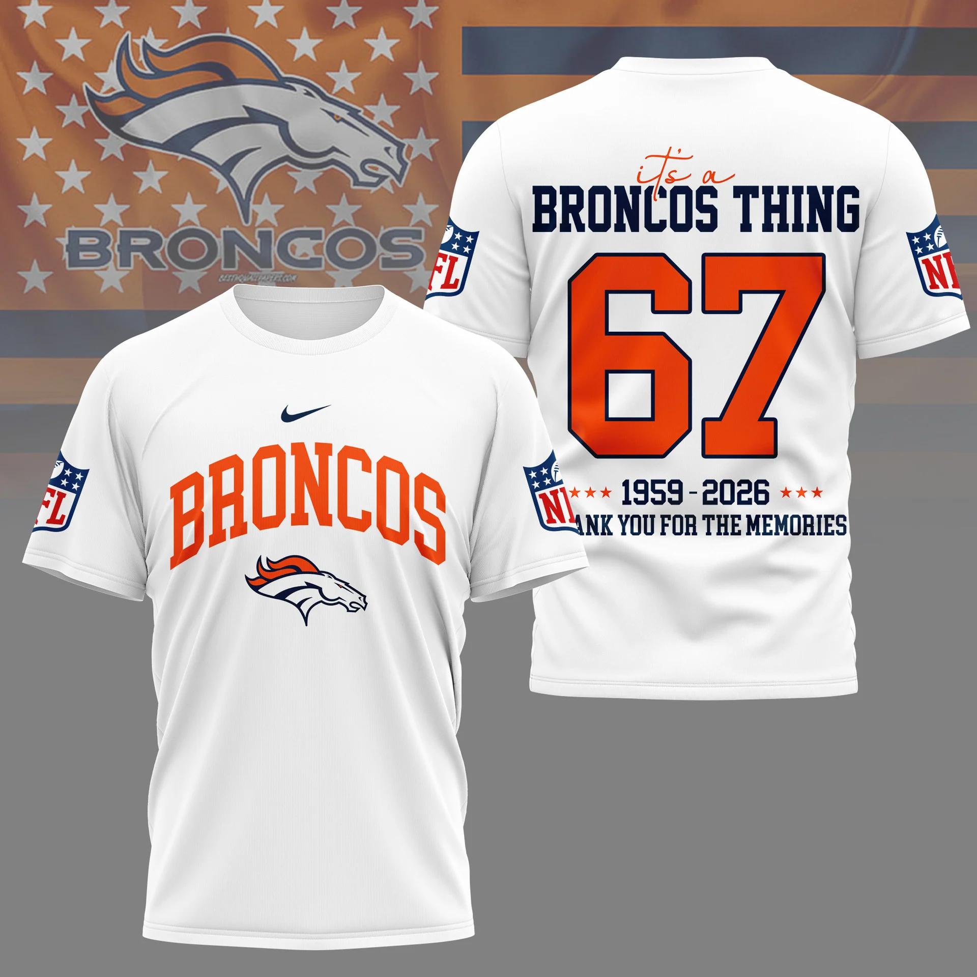 Denver Broncos | Premium NFL Legacy 3D Shirt NY