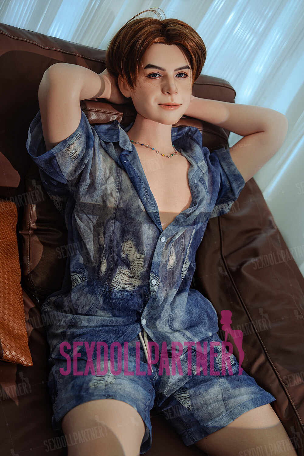 Andrew 5ft25/ 160cm L1 Head Full Silicone Cute Femboy Real-Size Male Sex Doll For Sale
