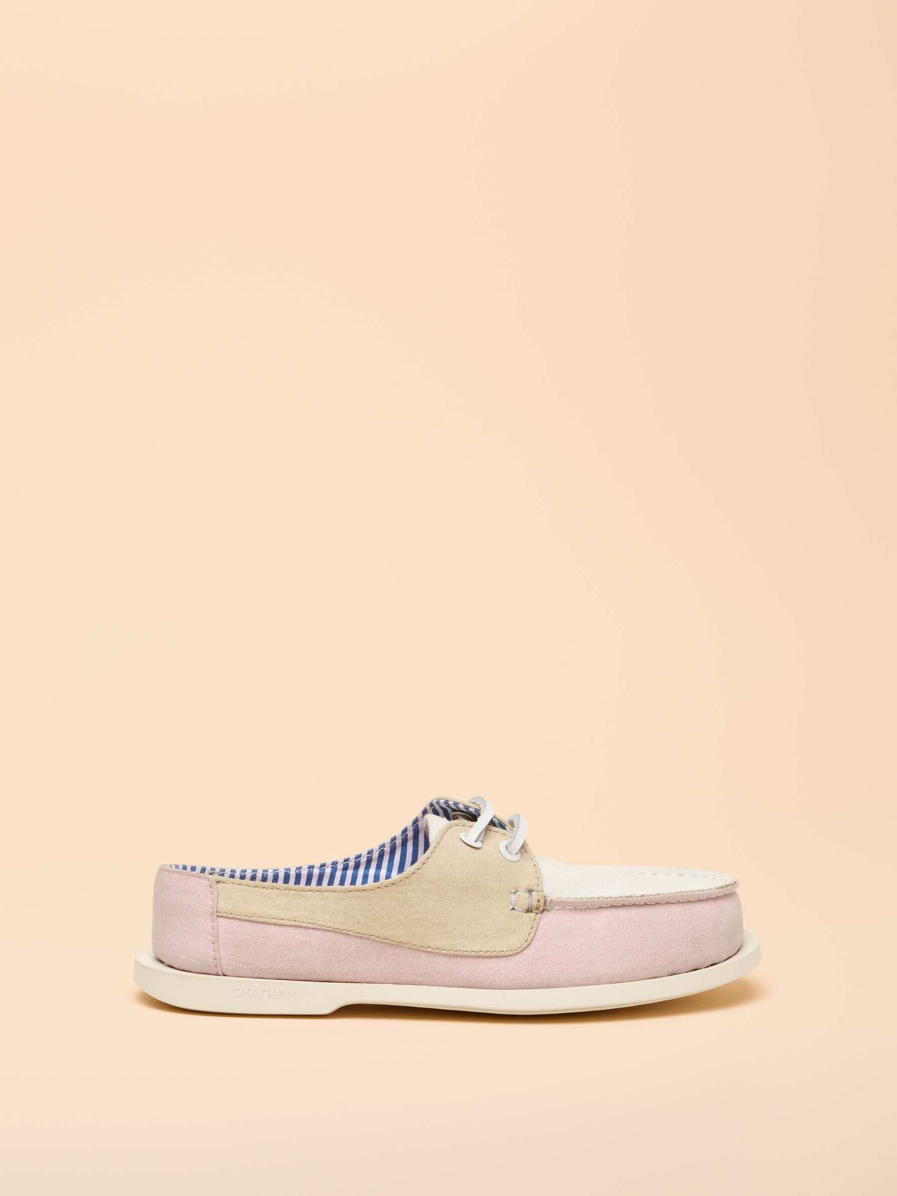 Joules X Chatham Pink Oat Mariner Deck Shoes