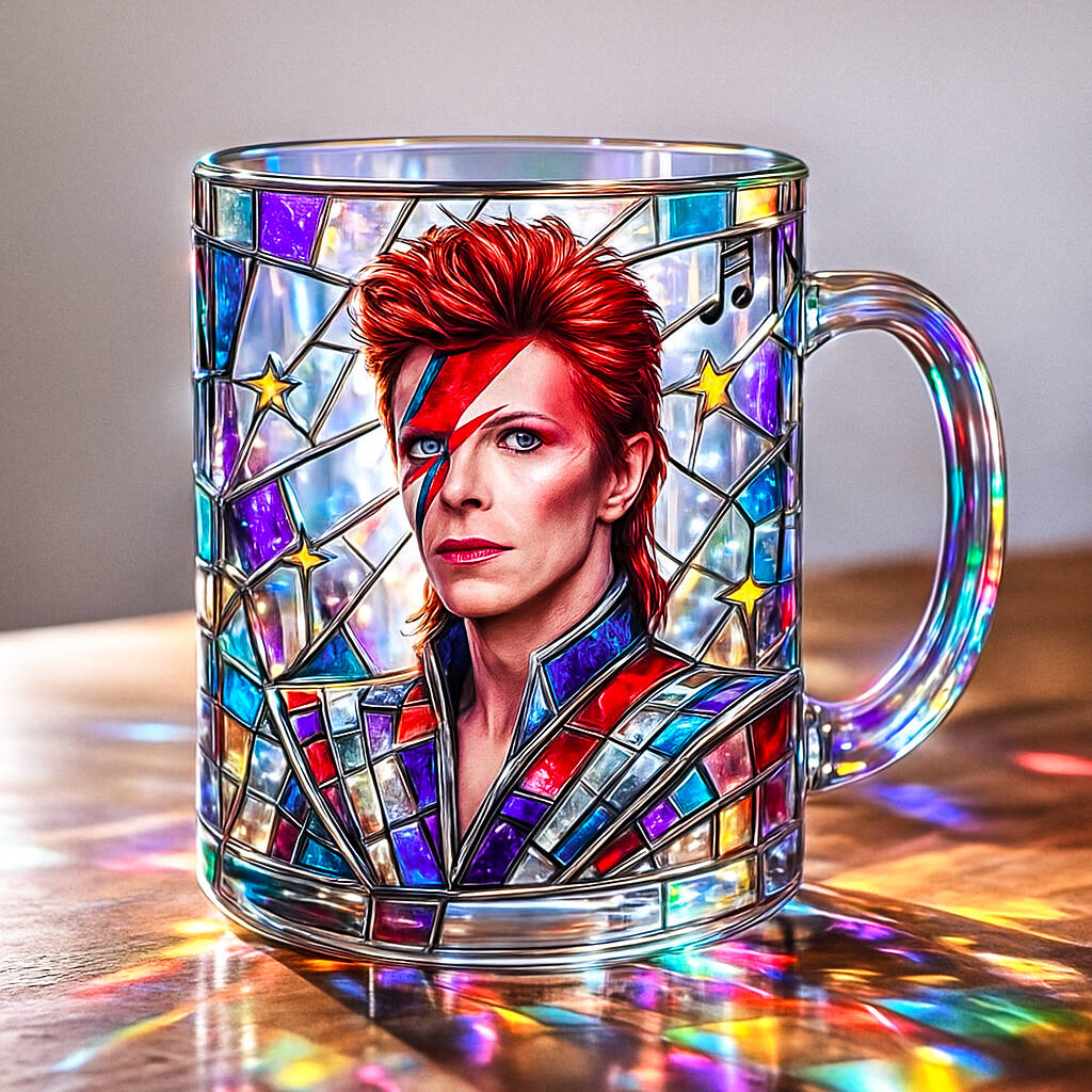 David Bowie Ziggy Stardust Stained Mug