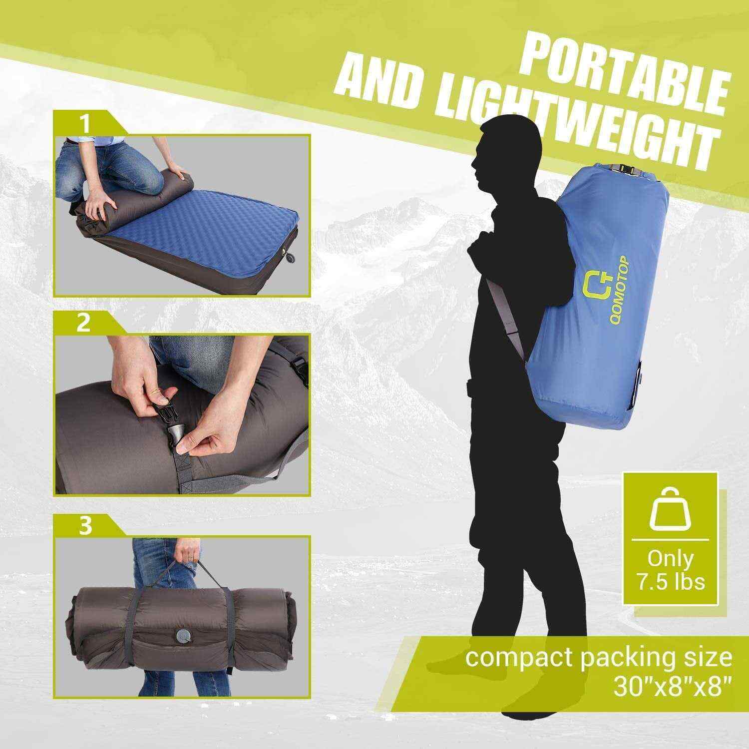 80¡±¡Á28¡± Self-Inflating Sleeping Pad QTSID1