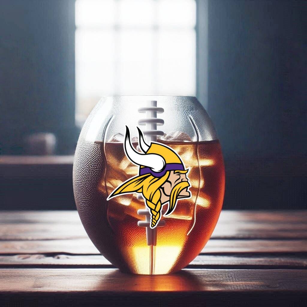 NFL Team Football Glass