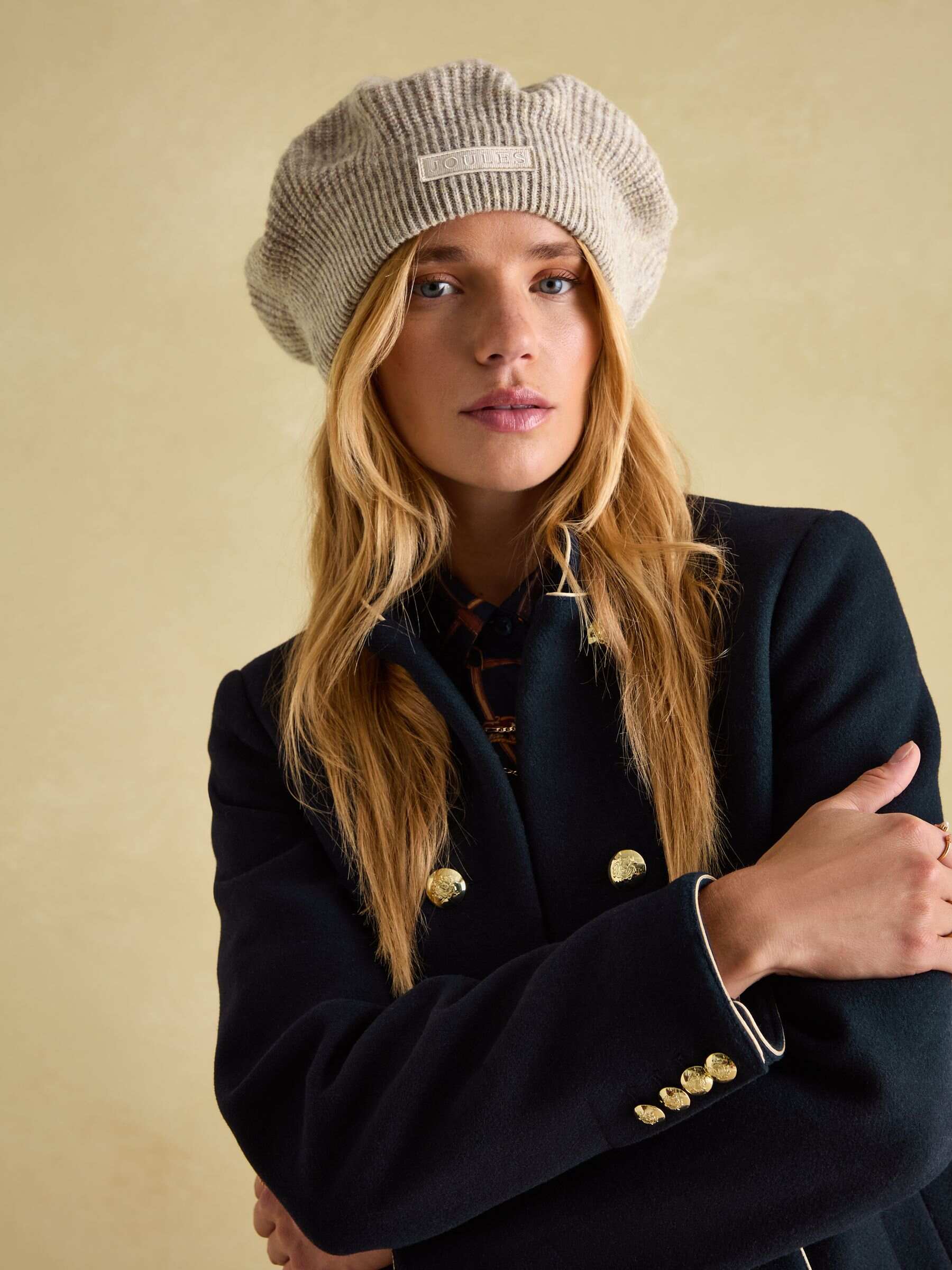 Joelle Oatmeal Knitted Beret