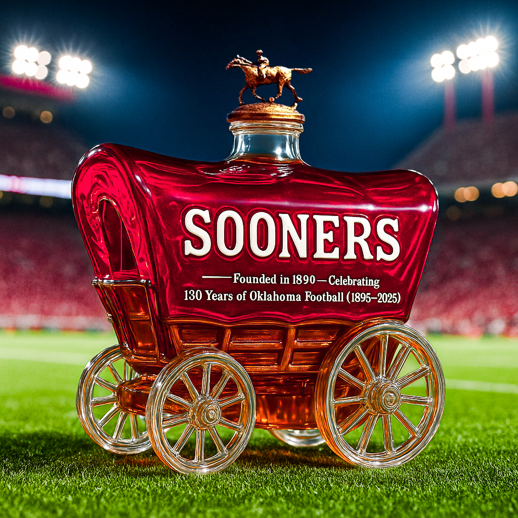 University of Oklahoma Sooner Schooner Whiskey Bottle