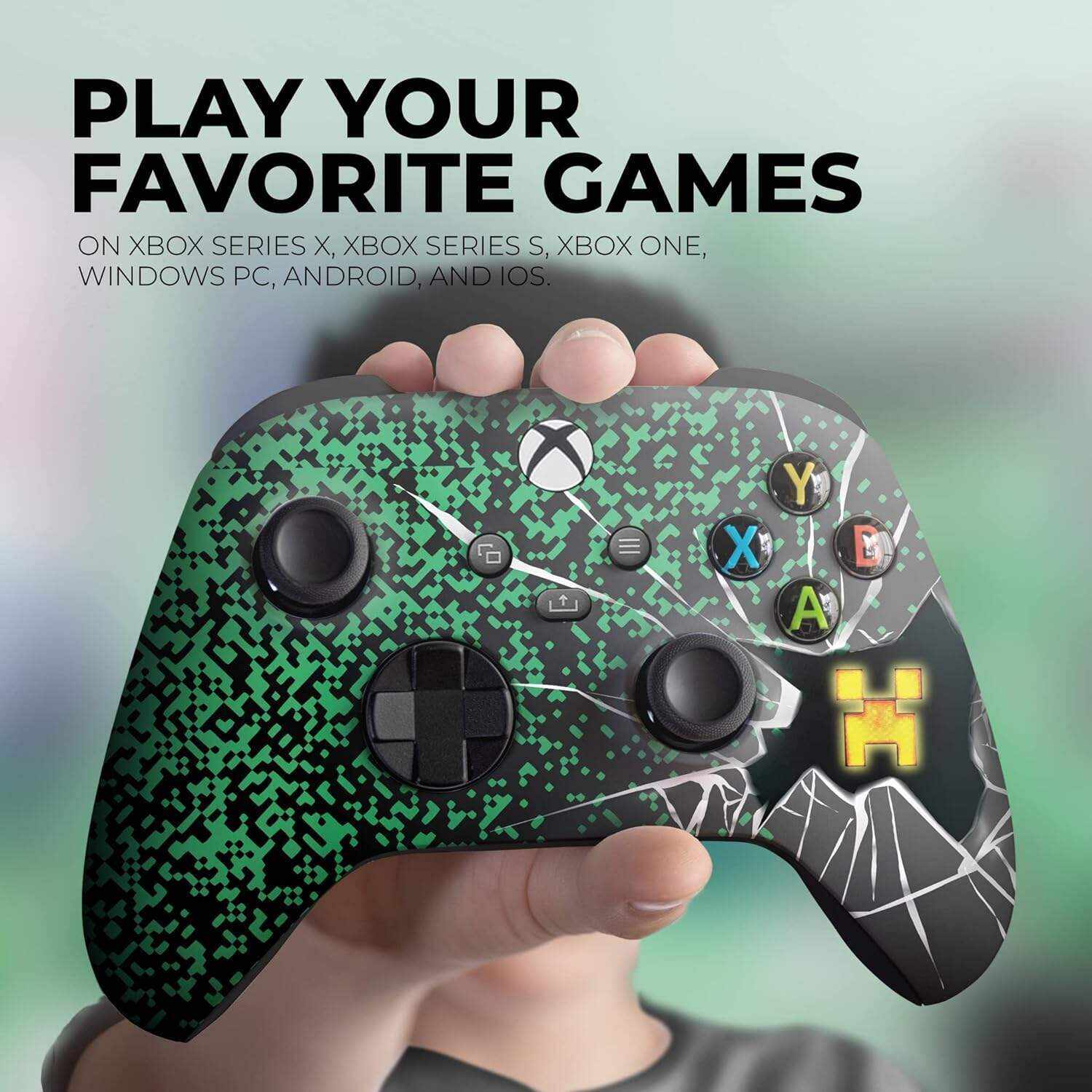 DreamController Original X-box Wireless Controller Special Edition Customized Compatible with X-box One S/X-box Series X/S & Windows 10 Made with Advanced HydroDip Print Technology(Not Just a Skin)