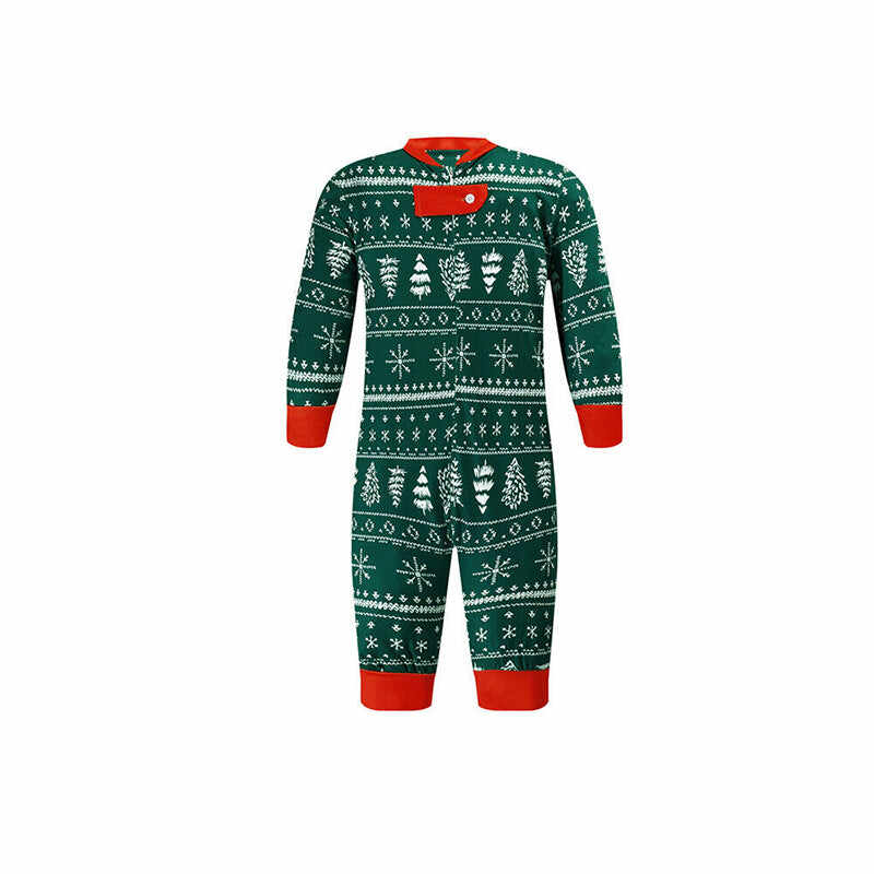 Green Christmas Matching Family Pajamas Sets