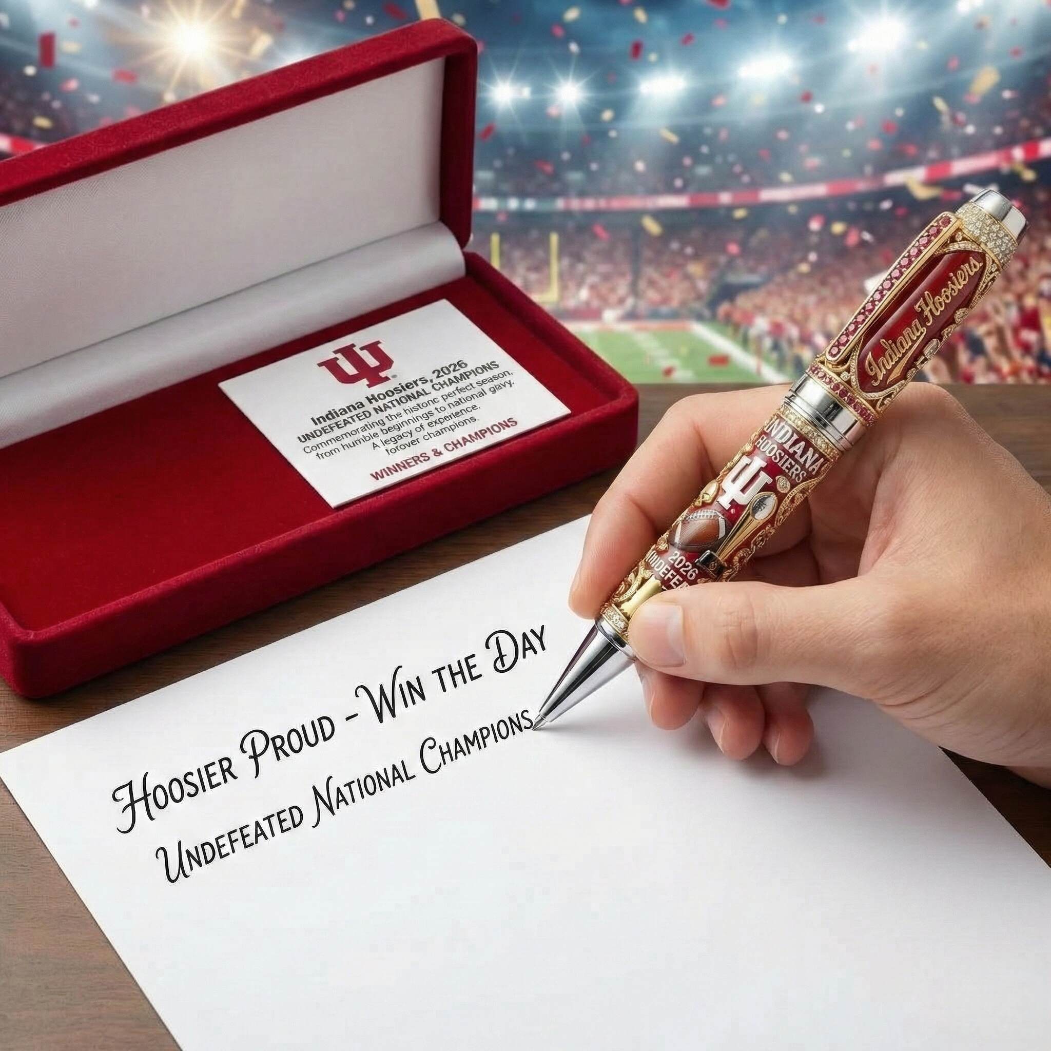 Indiana Hoosiers 2026 Undefeated National Champions Collector Pen