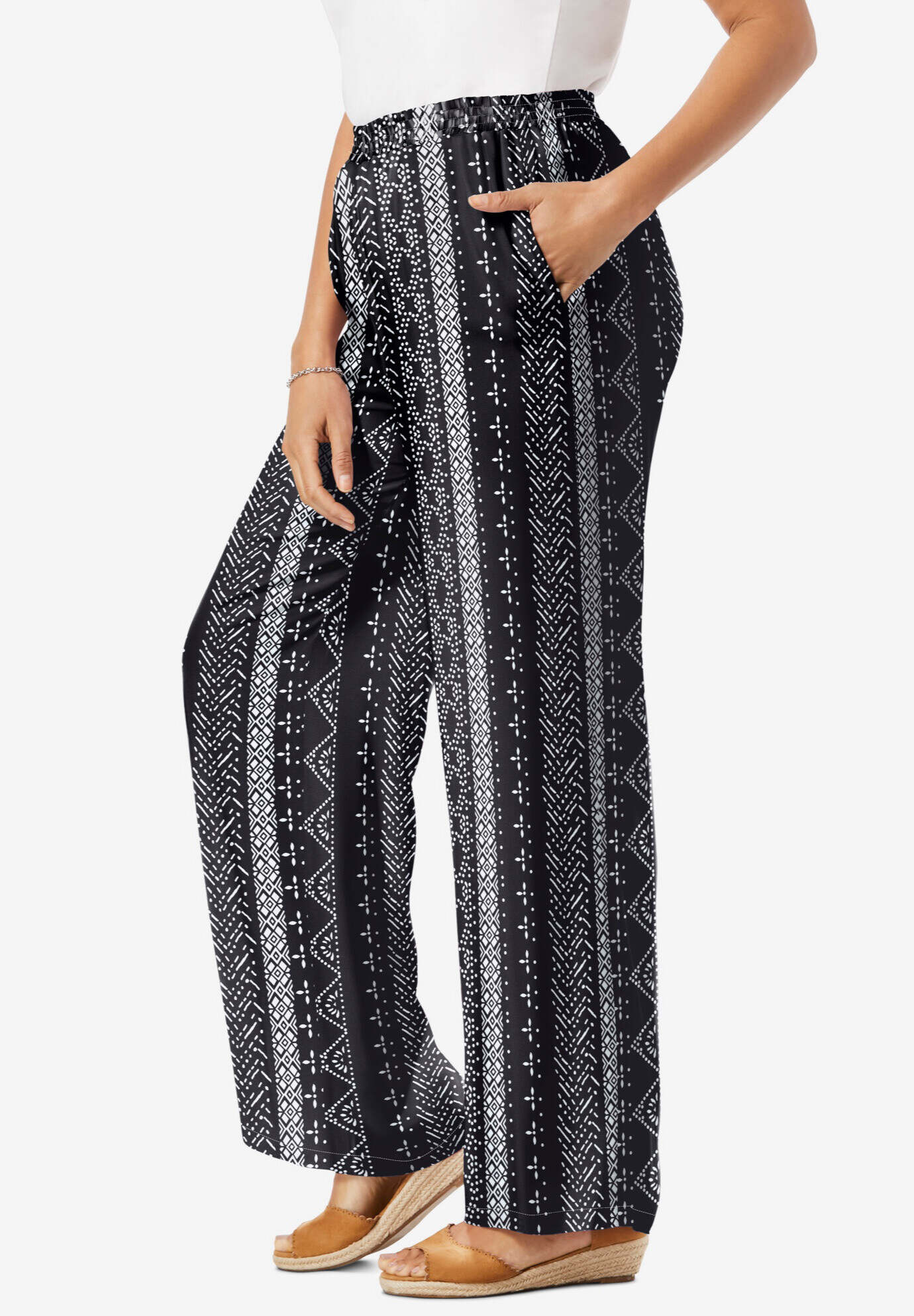 Pull-On Elastic Waist Soft Pants