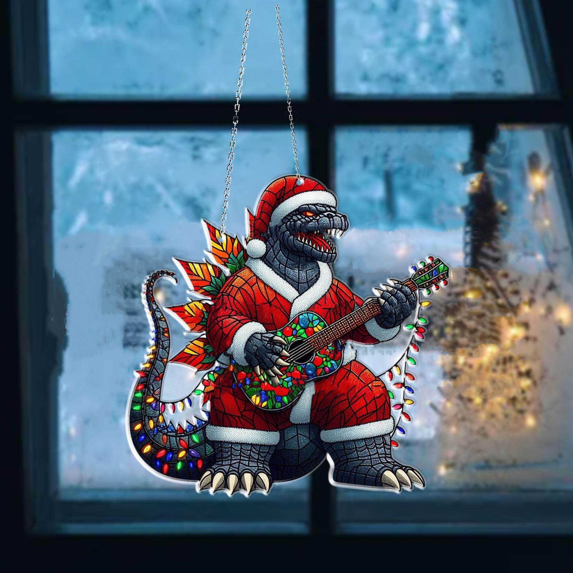🎸Godzilla Guitarist Christmas Ornament🎄