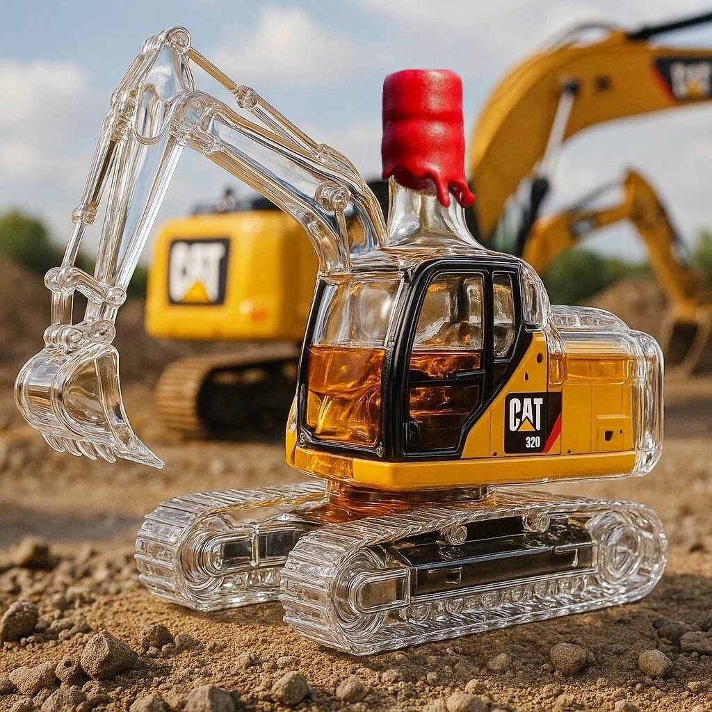 Caterpillar CAT 320 Whiskey Bottle