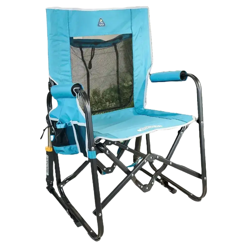 Outdoor Stowaway Rocker with Storage Pouch
