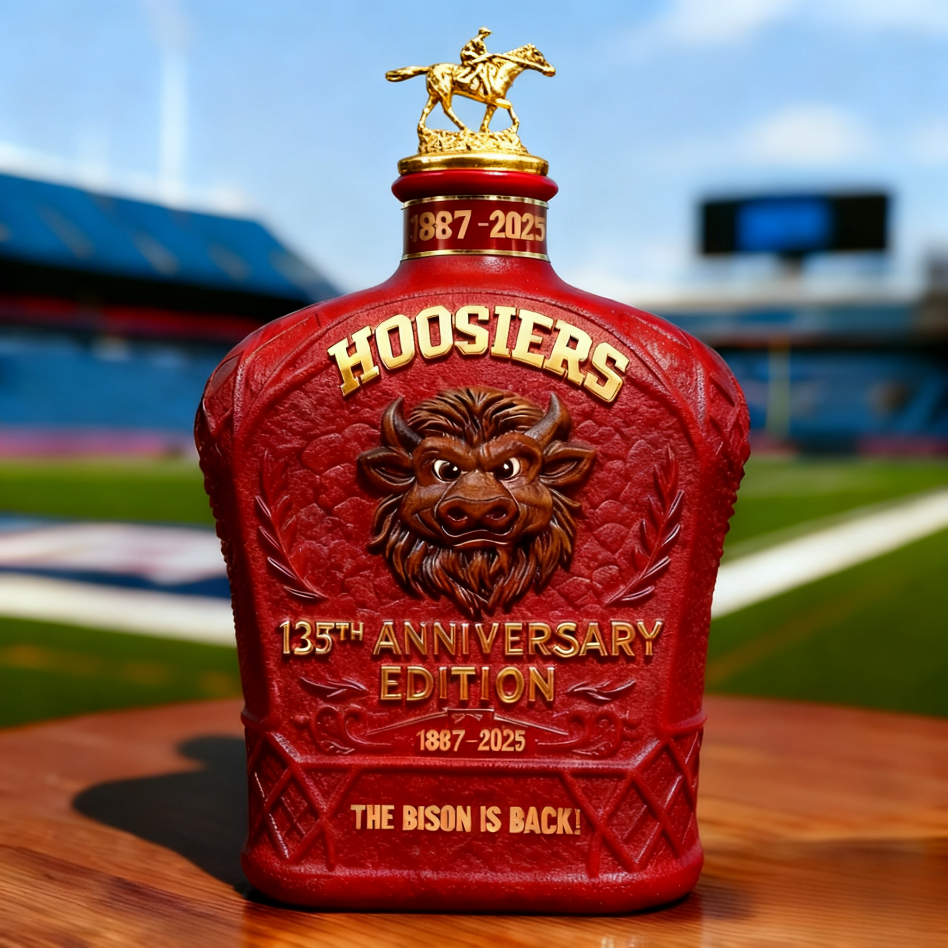 IU Hoosiers 138th Anniversary Limited-Edition Whiskey Bottle