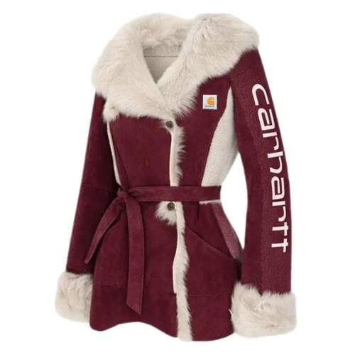 🔥𝗖𝗹𝗲𝗮𝗿𝗮𝗻𝗰𝗲 𝗦𝗮𝗹𝗲🌟Winter Chic Faux Fur Trimmed Jacket with Scarf Detail