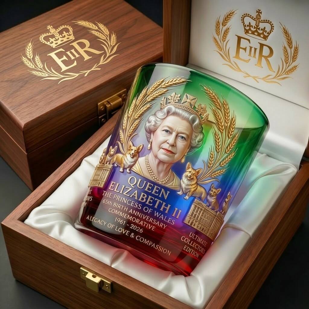 Queen Elizabeth II 100th Anniversary Whiskey glass set