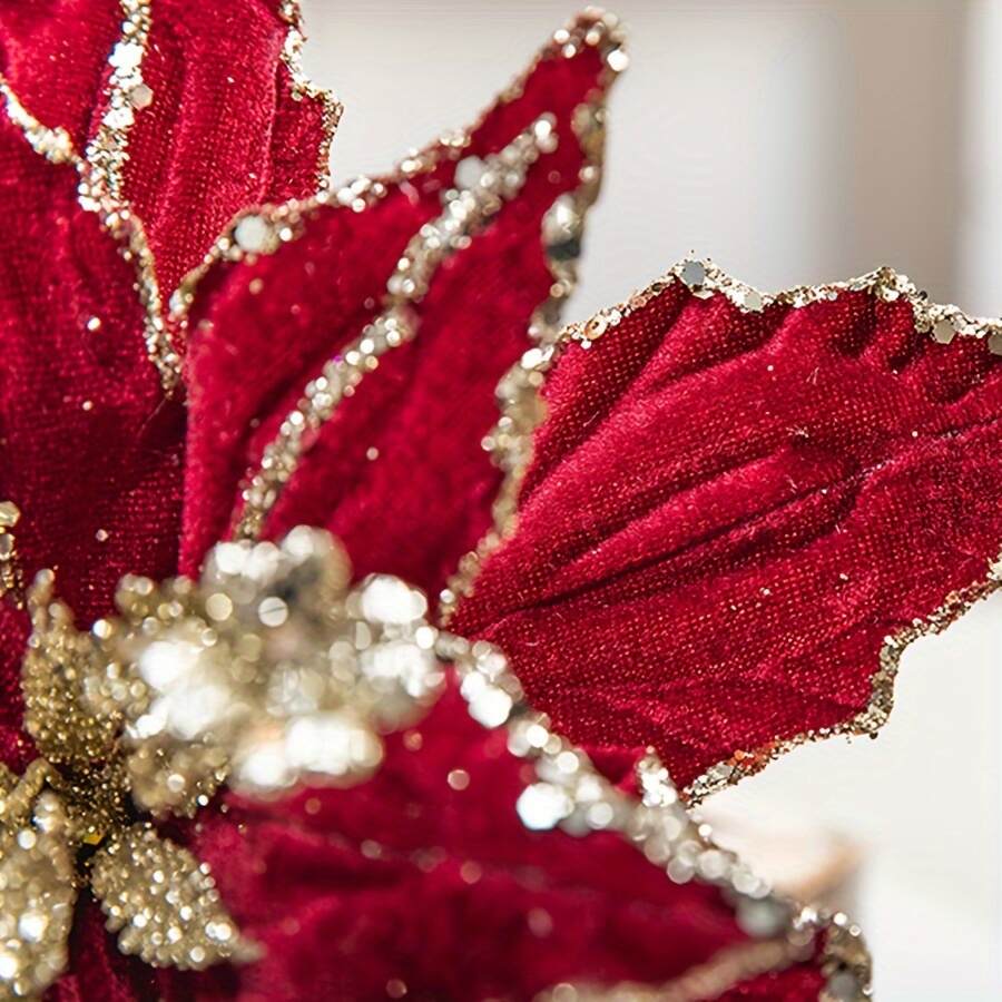 🎄Early Christmas Sale 49% OFF🎄Sequined Velvet Artificial Christmas Flower
