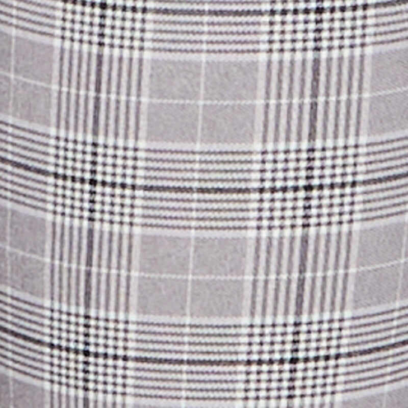 Mid Rise Plaid Skinny Dress Pants