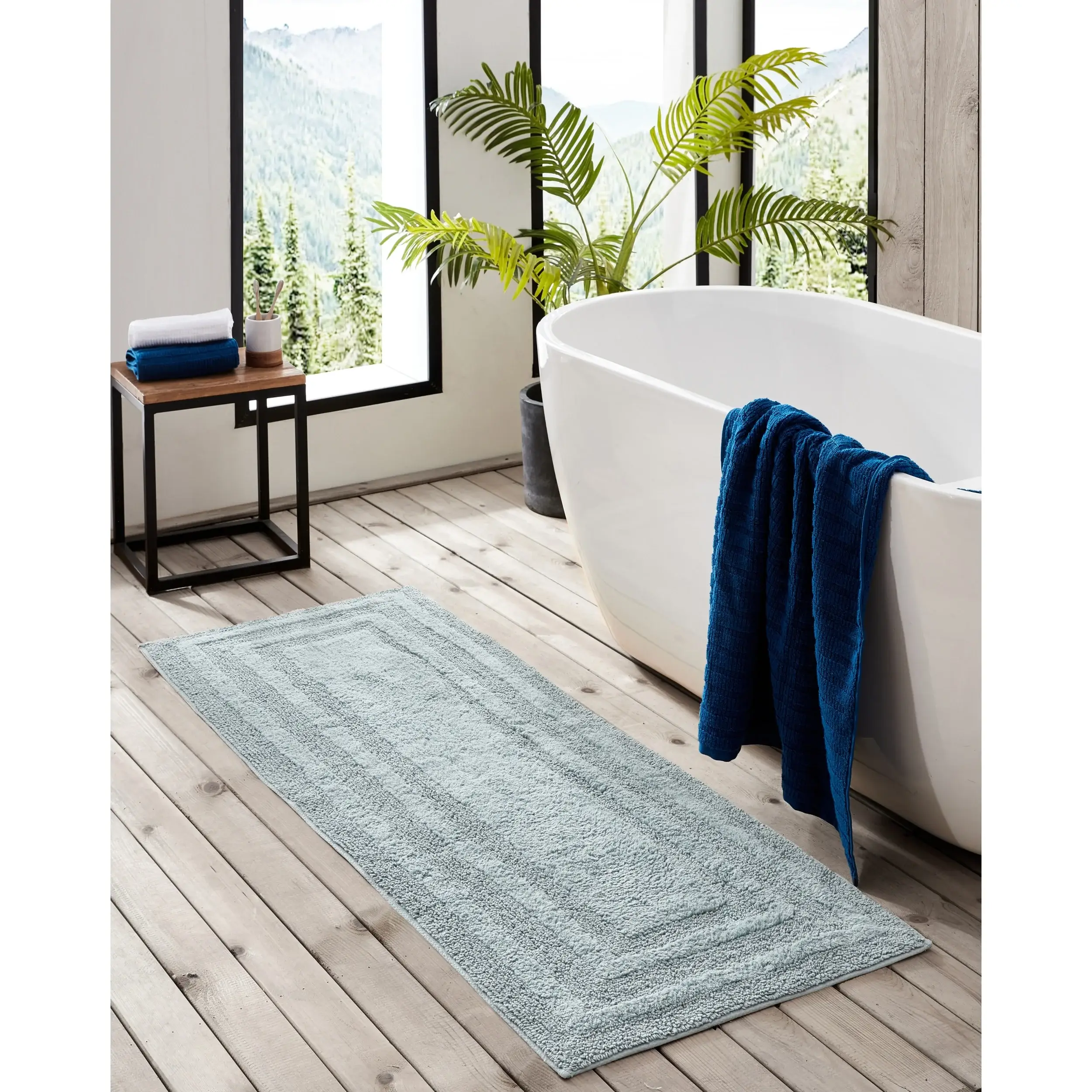 Eddie Bauer Logan Cotton Bath Runner Rug