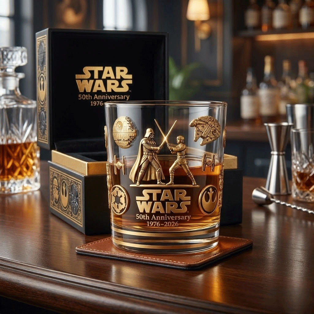 Star Wars 50th Anniversary 1976-2026 Whiskey Glass