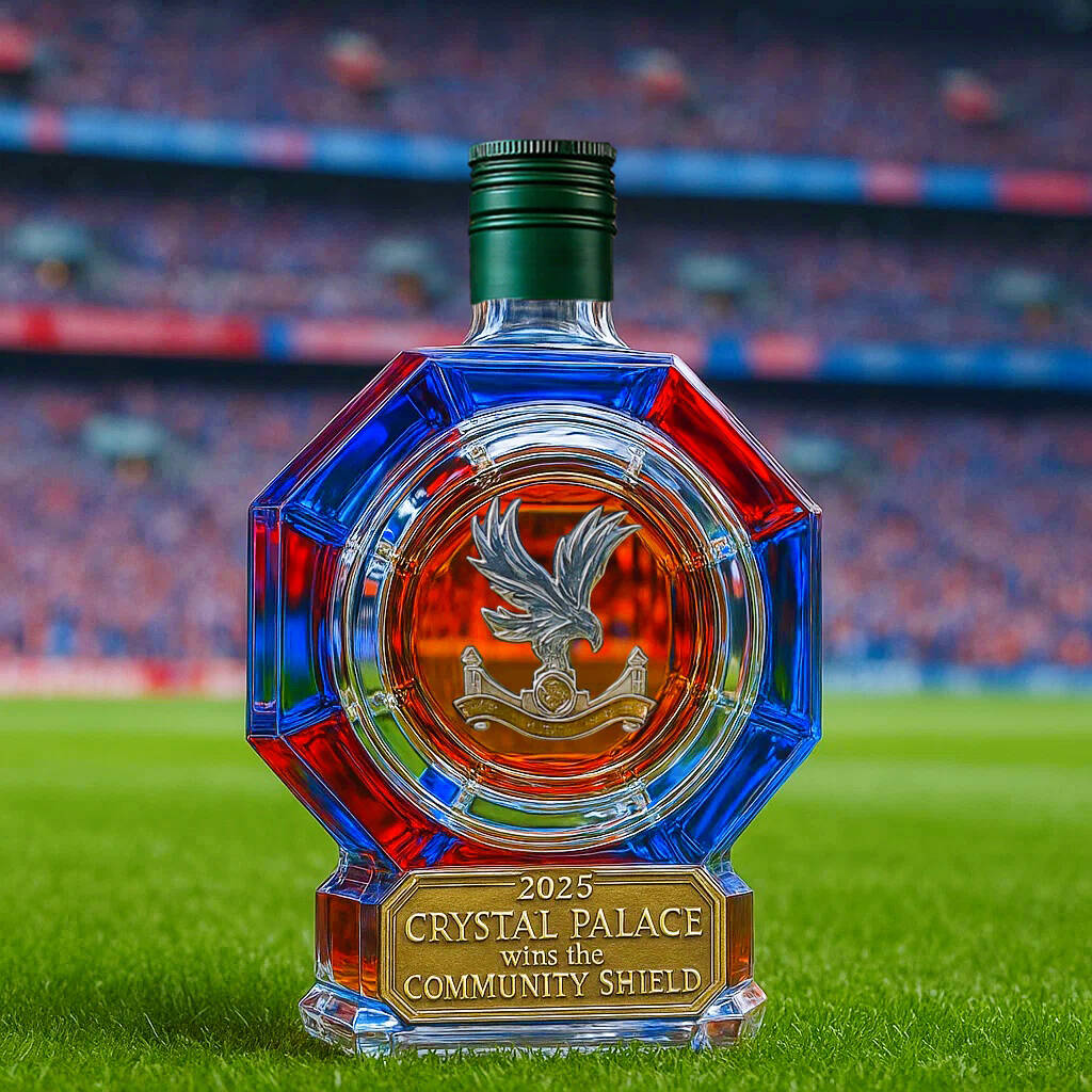 2025 Community Shield Champions Crystal Palace Whisky Bottle