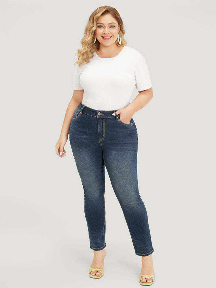 Very Stretchy High Rise Dark Wash Vintage Full Jeans