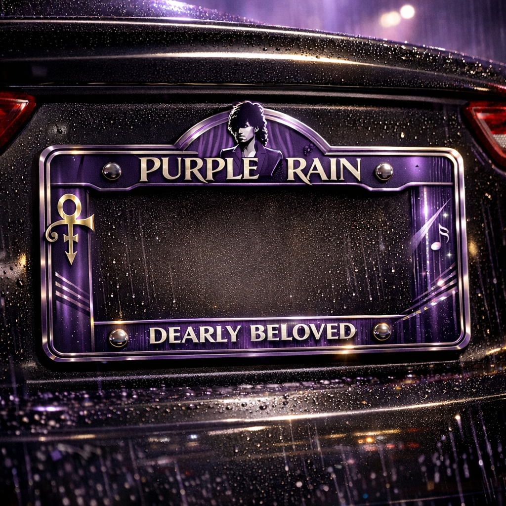 Purple Rain License Plate Frame