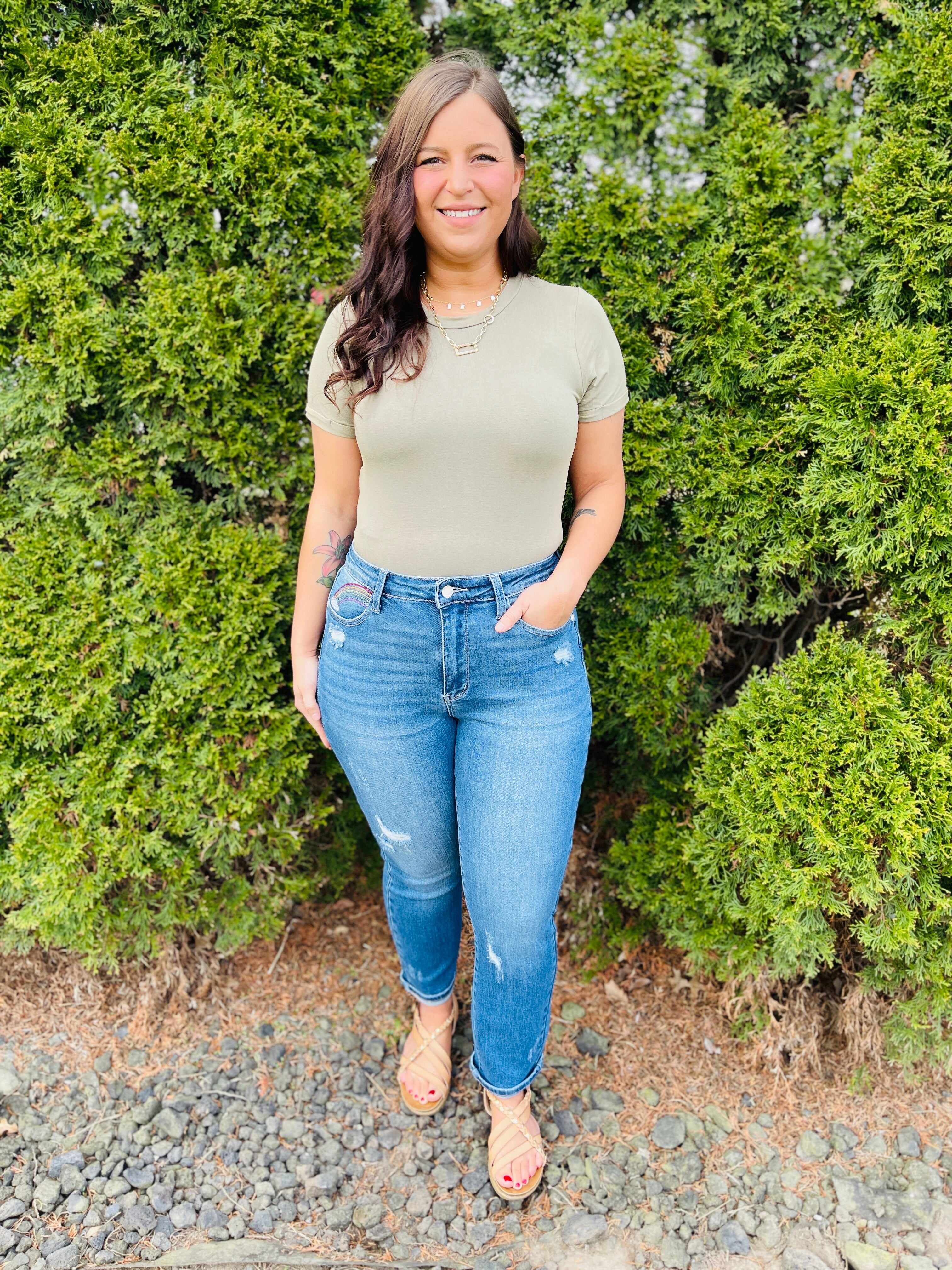 PLUS/REG Chasing Rainbows Straight Leg Jeans