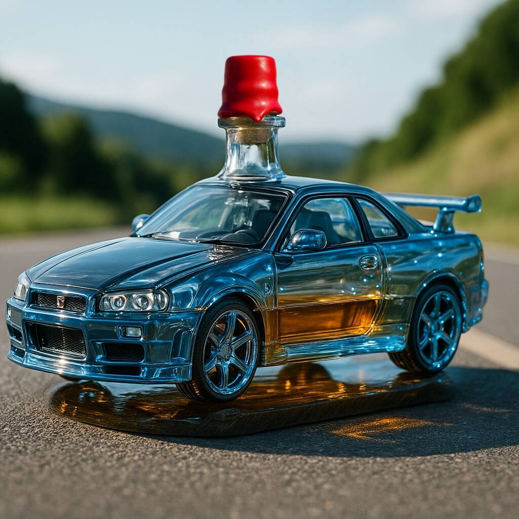 Skyline GT‑R R34 Whiskey Bottle