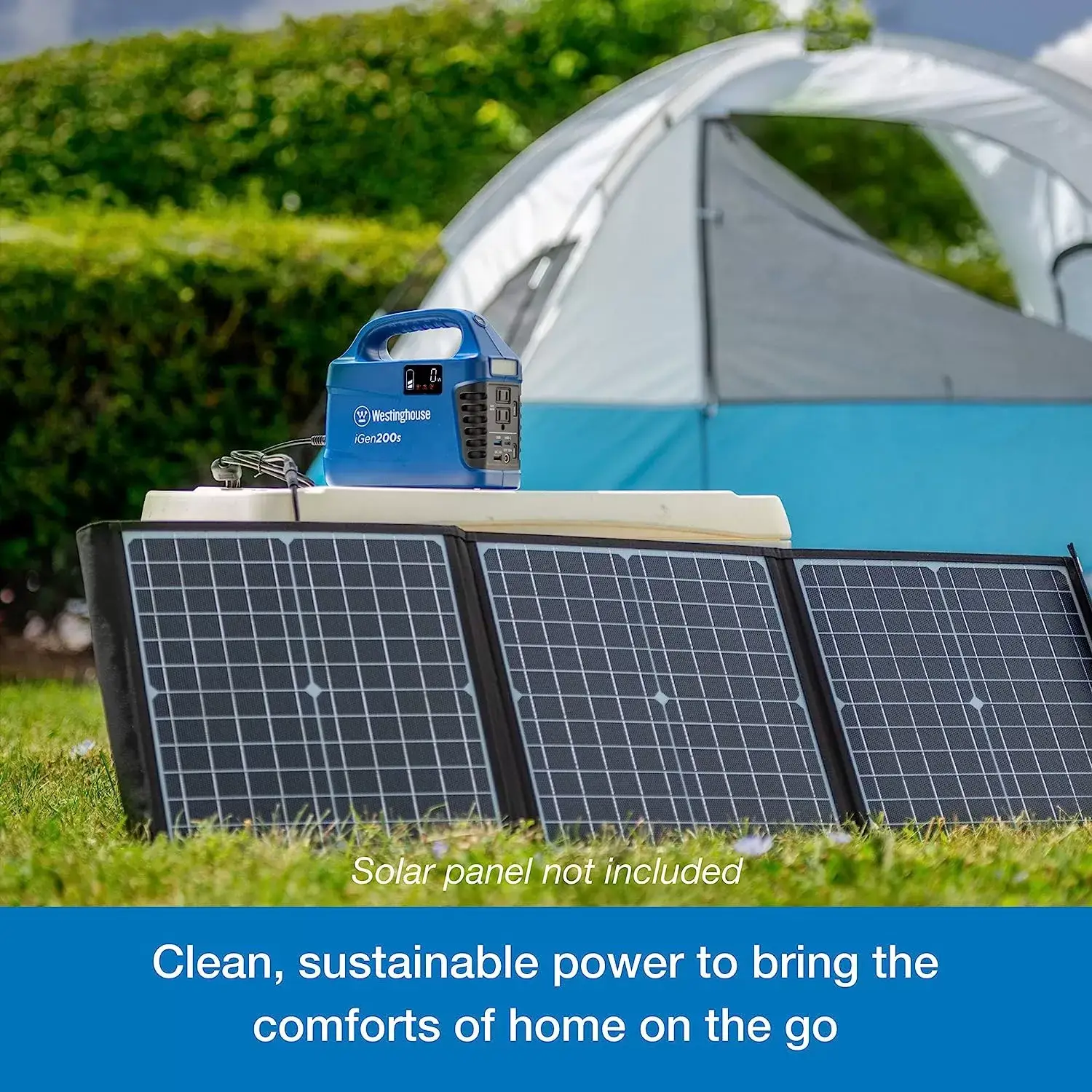 Westinghouse 155Wh 150 Peak Watt Portable Power Station and Solar Generator, Pure Sine Wave AC Outlet, Backup Lithium Battery for Camping, Home, Travel, Indoor/Outdoor Use (Solar Panel Not Included)