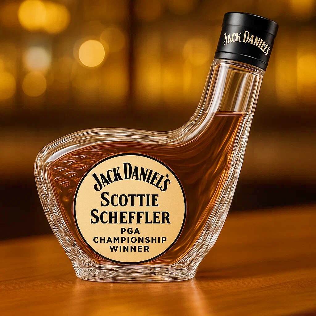 👑2025 Scottie Scheffler PGA Championship Golf Whiskey Bottle