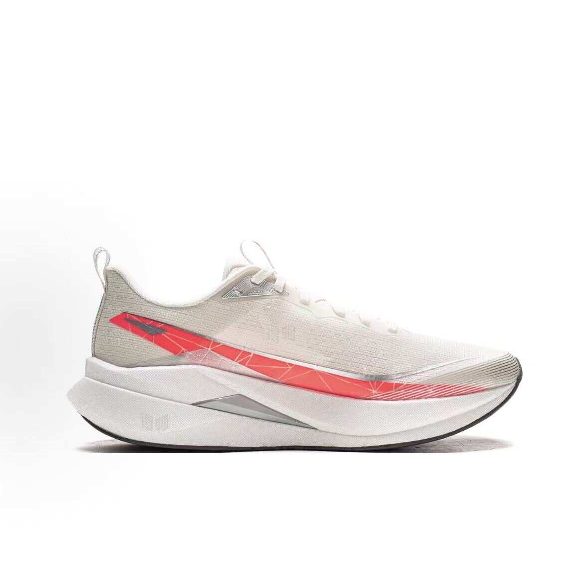 Lightweight Breathable Running Sneakers - White/Red Colorway