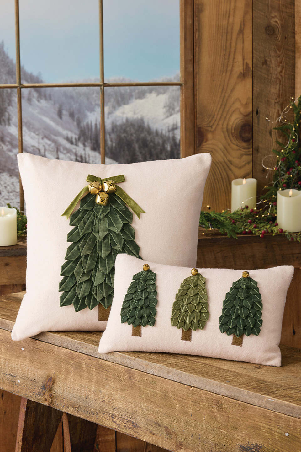 Velvet Boughs Pillows, Set of 2