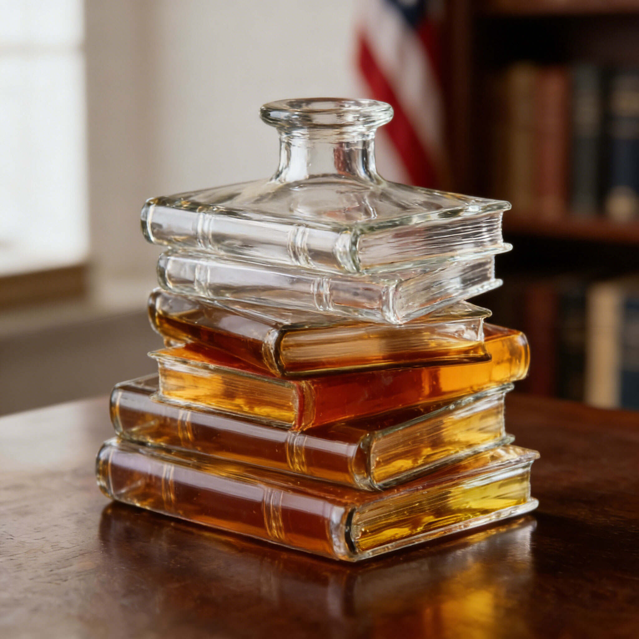 📚Book Stack - Shaped Whiskey Decanter