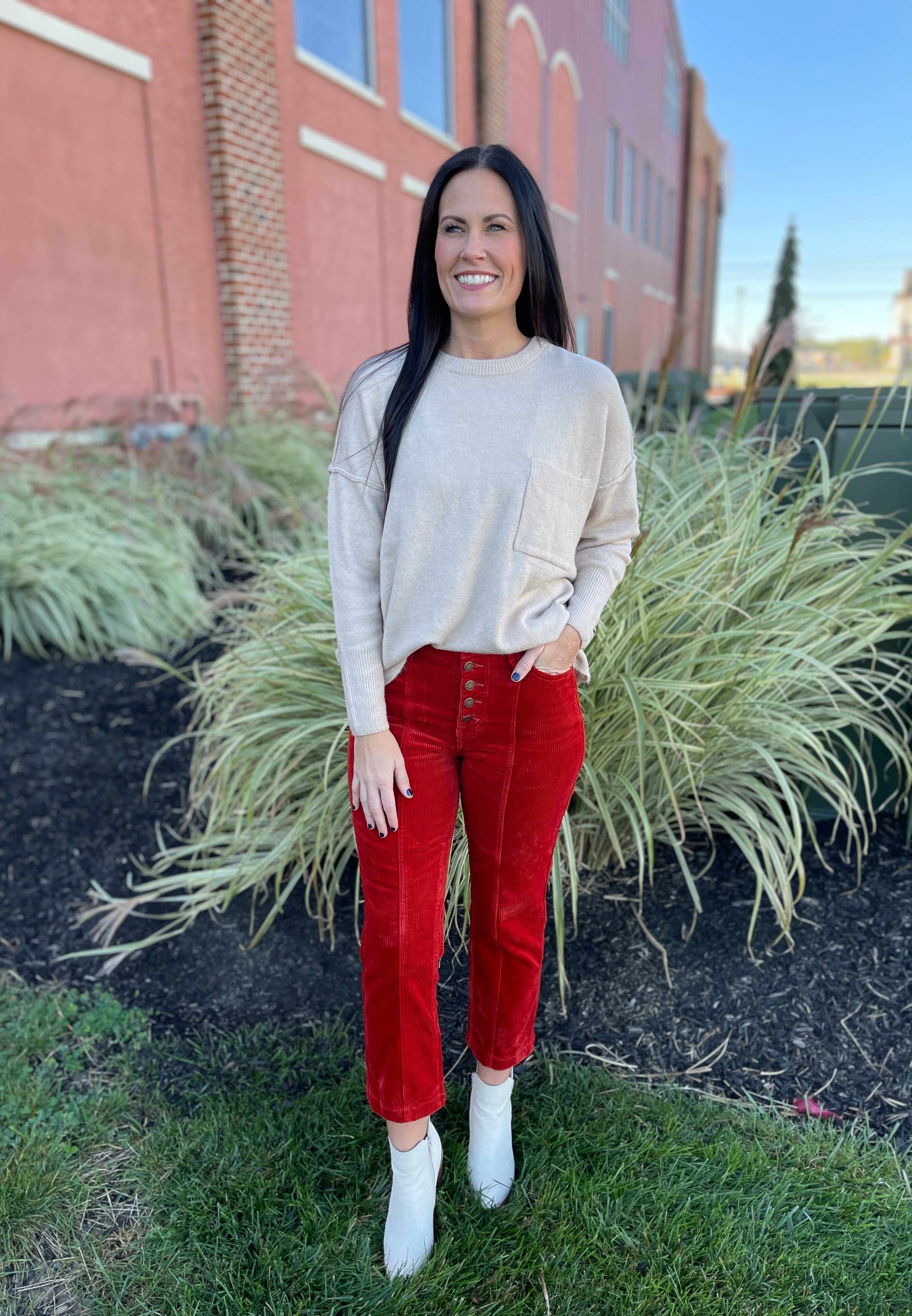 Plus/Reg Spice Up Your Life Corduroy Pants