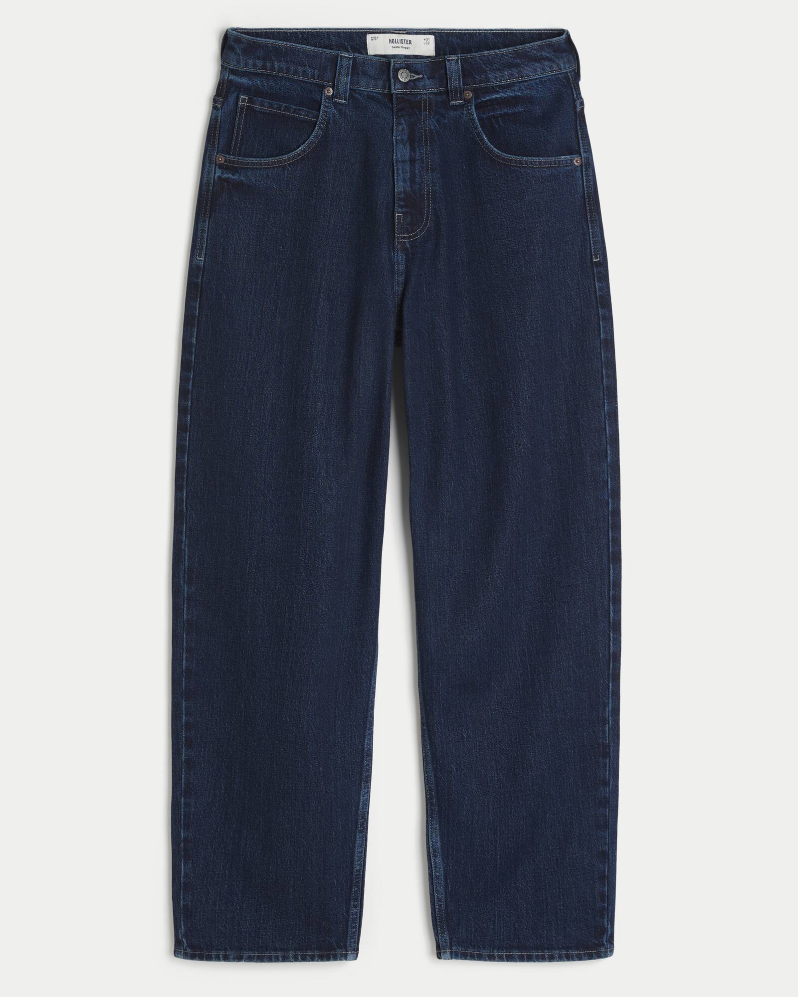 Medium Wash Skater Baggy Jeans