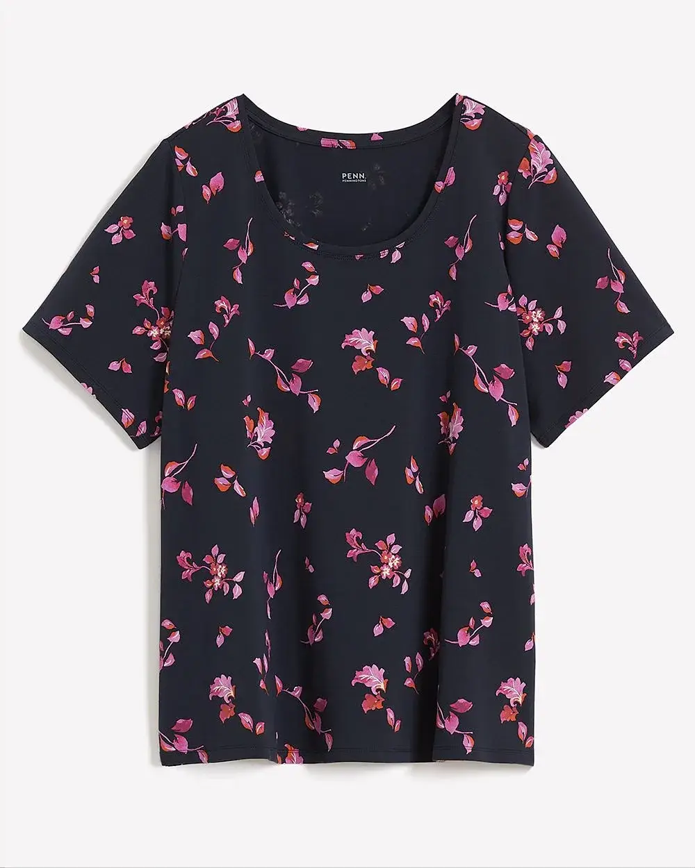 Short-Sleeve Round-Neck Fitted Tee
