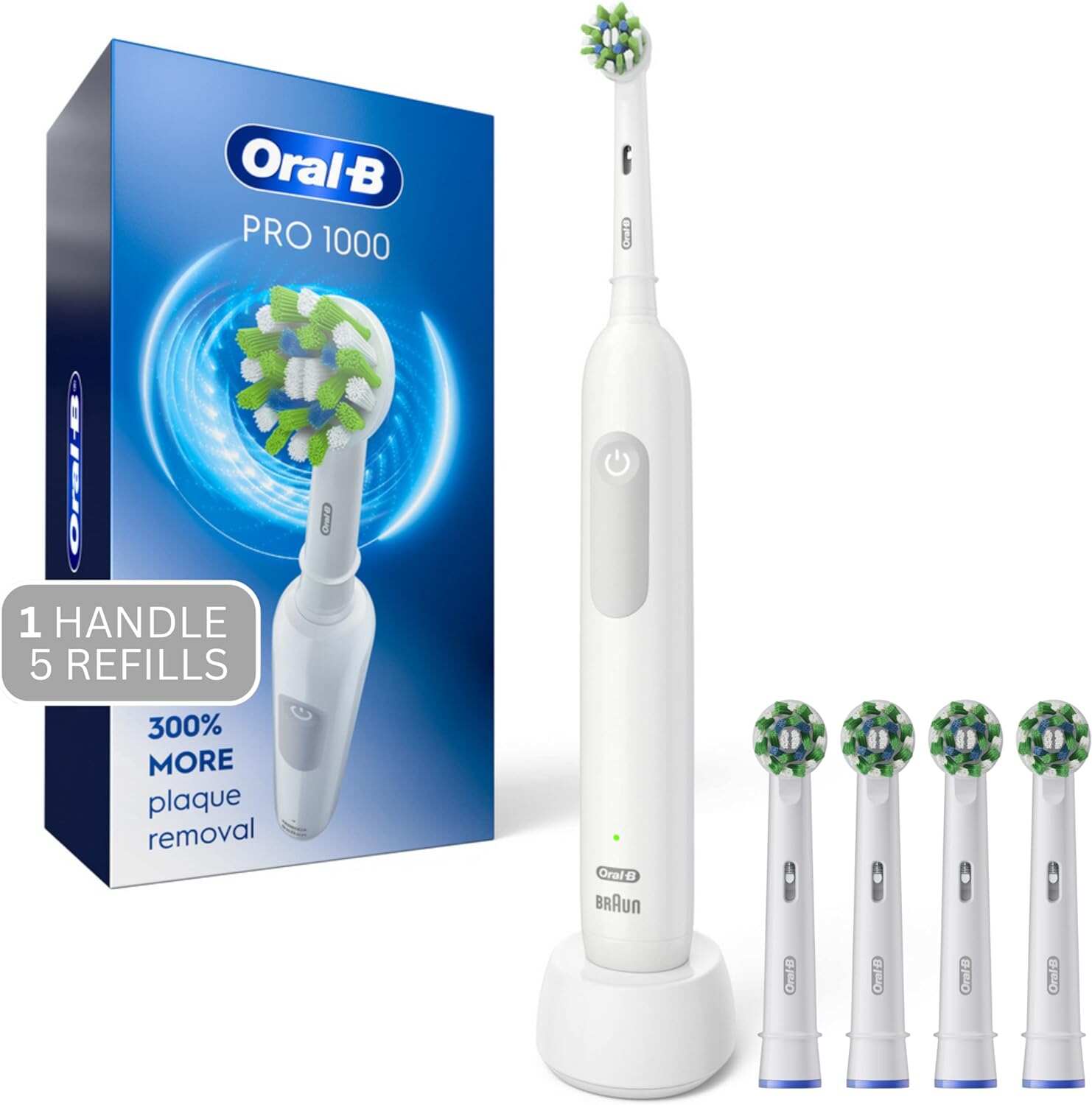 Oral-B Pro 1000 Rechargeable Electric Toothbrush, White